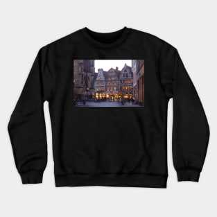 Gabled houses, Prinzipalmarkt, Christmas market, Munster, city, Westphalia Crewneck Sweatshirt